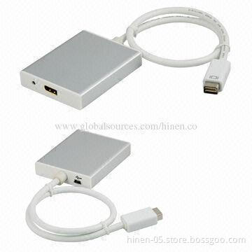 Mini DVI+USB Audio to DisplayPort Converters, Support Mini DVI Resolution of Maximum Up to 1920x1200
